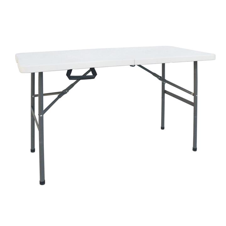 Commercial folding camping table Rodeo pakoworld with metal frame colour white 122x60x74cm