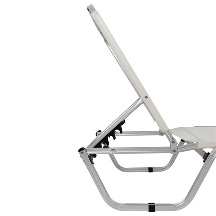 Professional Sunbed Aluminum HM5071.60 cream color 60x190x30 cm