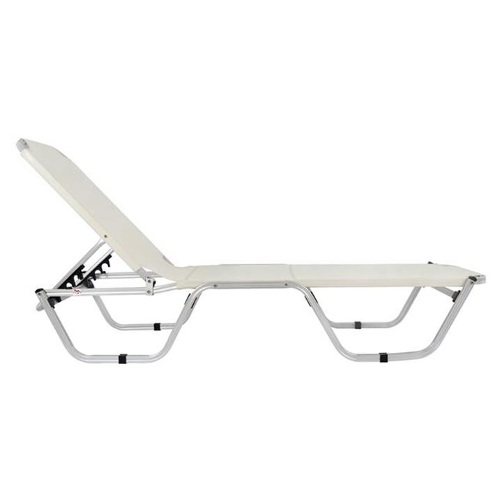 Professional Sunbed Aluminum HM5071.60 cream color 60x190x30 cm