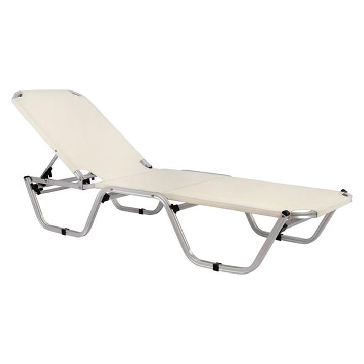 Professional Sunbed Aluminum HM5071.60 cream color 60x190x30 cm
