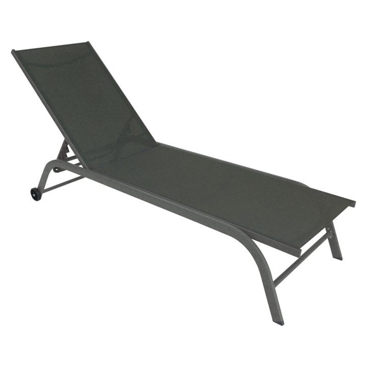 Sunbed Jaipur pakoworld aluminium anthracite-textilene dark grey