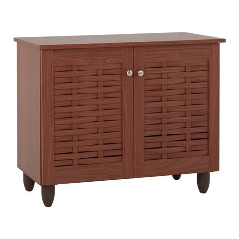 SHOE RACK-CABINET CASSIOPE HM2208.09 MELAMINE IN CHERRY-RED COLOR 77Χ34Χ63.5Hcm.