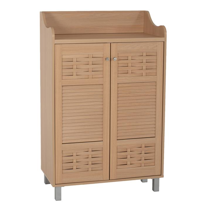 SHOE RACK-CABINET CAILENA HM2230.09 MELAMINE IN NATURAL COLOR 77X40,5X122Hcm.
