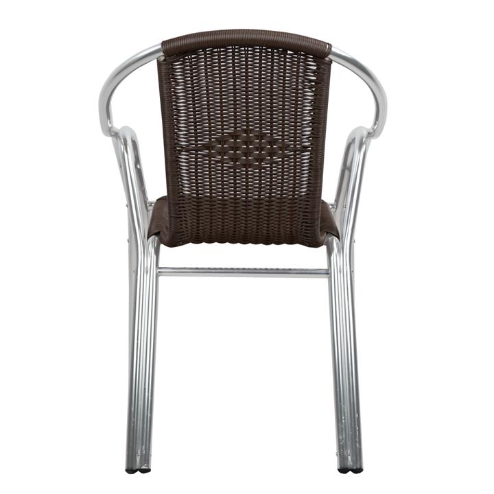 Armchair Noel HM5019 Aluminum Double Frame with rattan 56x60x75 cm