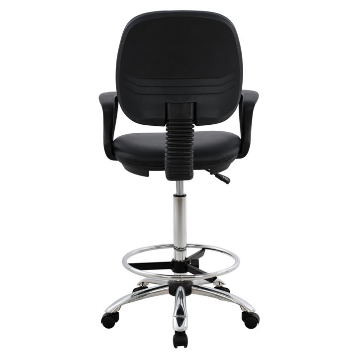 Office chair HM1042.01 with footstool-raised black 56,5x60x(114-136)  cm.