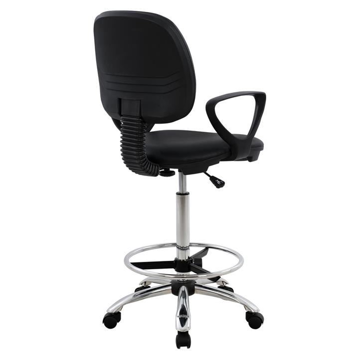 Office chair HM1042.01 with footstool-raised black 56,5x60x(114-136)  cm.