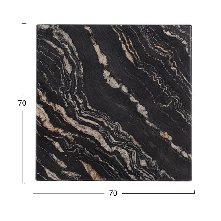 ΕΠΙΦΑΝΕΙΑ ΤΡΑΠΕΖΙΟΥ ΤΕΤΡΑΓΩΝΗ 5787 WERZALIT 70X70 εκ. BLACK GOLD MARBLE HM5230.15