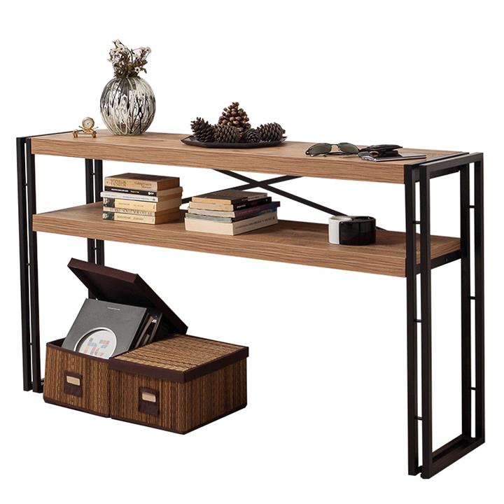 Console PWF-0241 pakoworld in pine - black color 140x35x80cm