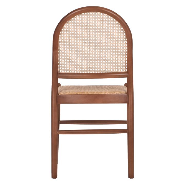 CHAIR BEECH WOOD IN WALNUT-RATTAN BEIGE HM9407.04 43x50x87H cm.