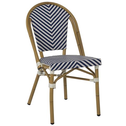 ΚΑΡΕΚΛΑ BAMBOO LOOK ΜΠΛΕ-ΛΕΥΚΟ HM5860.02 46x56x88Y εκ.