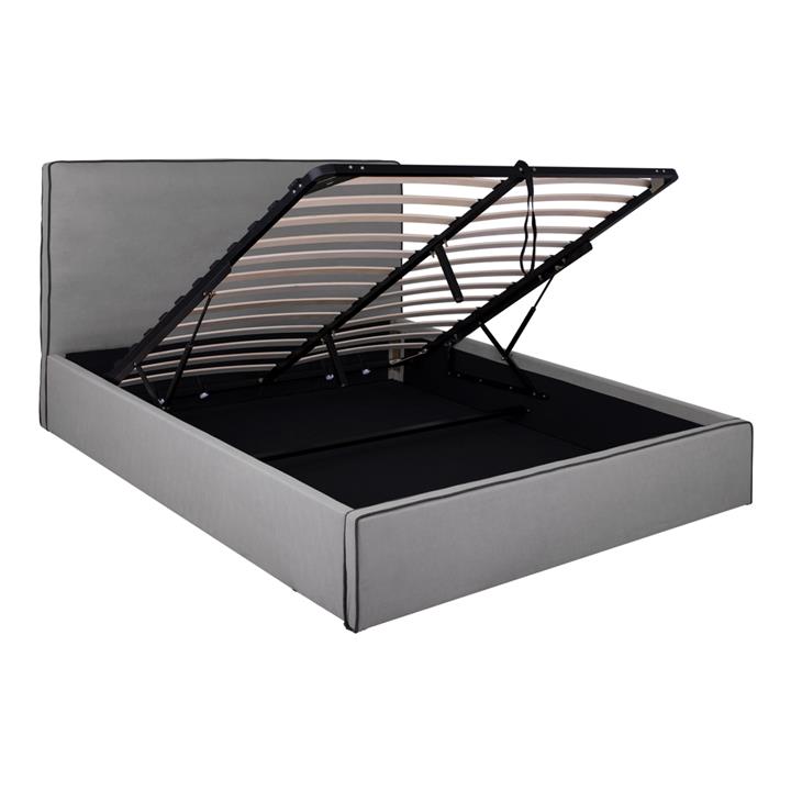 Bed Allie HM584.01 160x200 cm with storage space and grey fabric