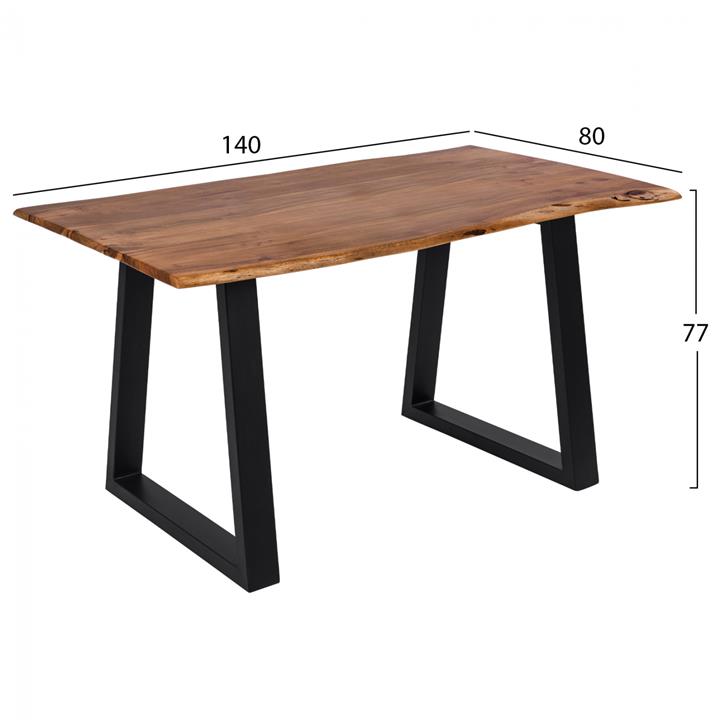 Dining Table Montana Slim 140x80x77 HM8163.11 Acacia Wood