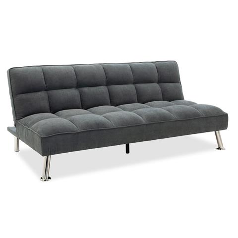 3 seater sofa-bed Rebel pakoworld with fabric in dark grey color 189x92x82cm