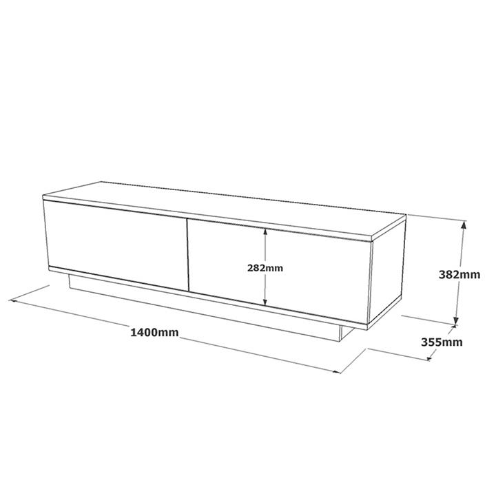 TV cabinet Zoeva pakoworld wenge 140x.35x38.2cm