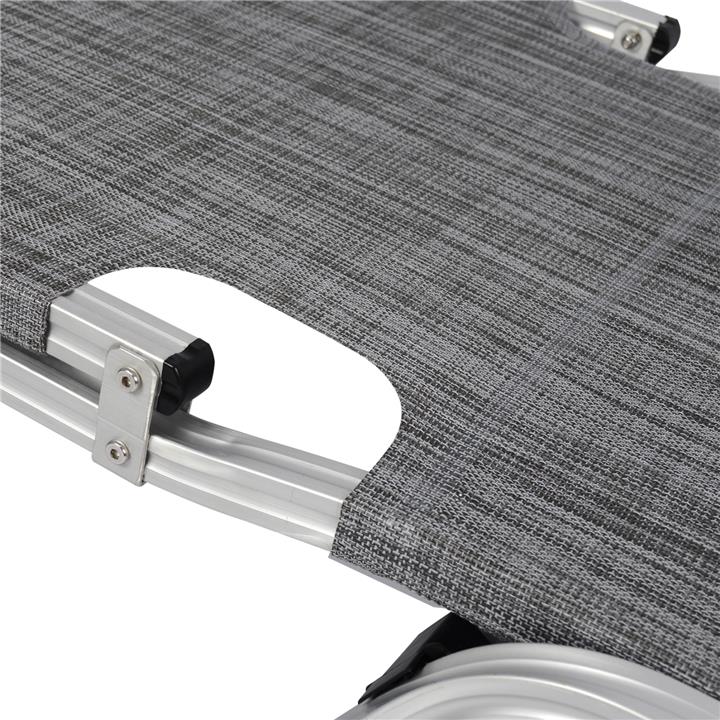 Professional Sunbed Aluminum HM5071.10 Grey 60x190x30 cm