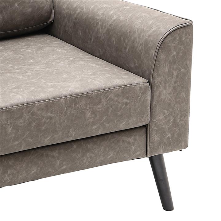 Armchair Lonnie pakoworld PU grey antique 94x95.5x92.5cm