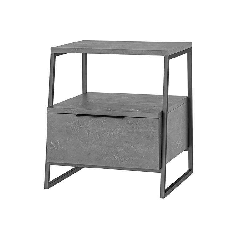 Nightstand Johana pakoworld black-gray antique 45x40x50cm