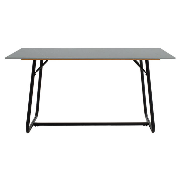 Dinning table Revello pakoworld sintered stone black marble- metal black leg design 150x90x75cm
