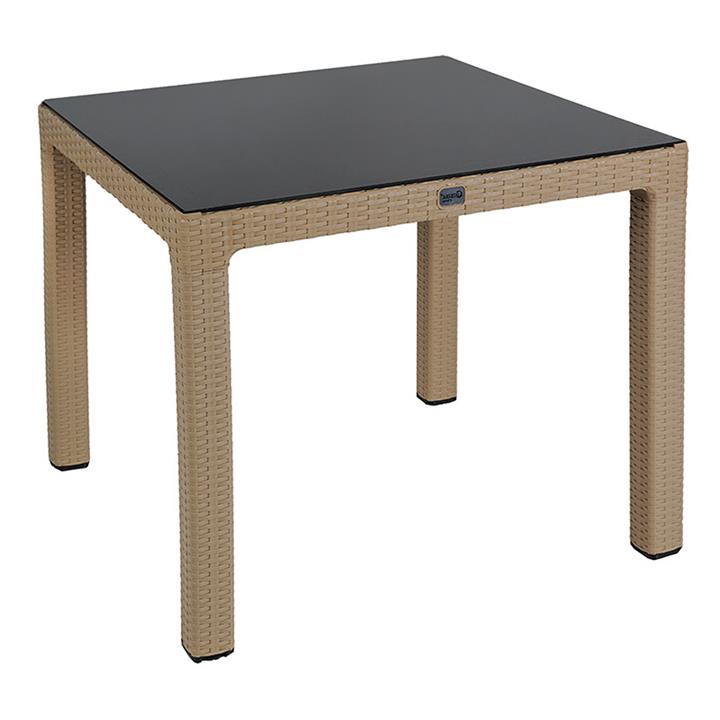 Table Explore pakoworld with UV protection PP color cappucino 90x90x73.5cm