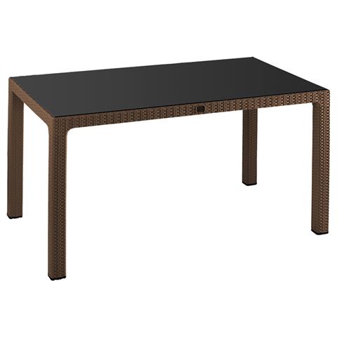 Table Explore pakoworld with UV protection PP color brown 150x90x73.5cm