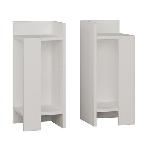 Nightstand Immerse pakoworld set 2 pics white 27x25x60cm