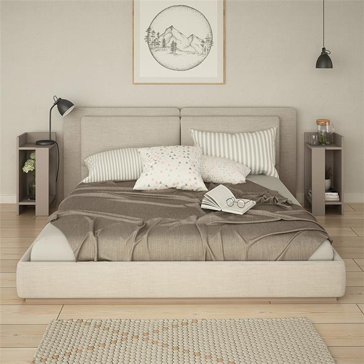 Nightstand Immerse pakoworld set 2 pics mocha 27x25x60cm