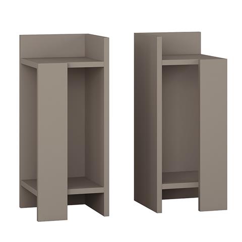 Nightstand Immerse pakoworld set 2 pics mocha 27x25x60cm