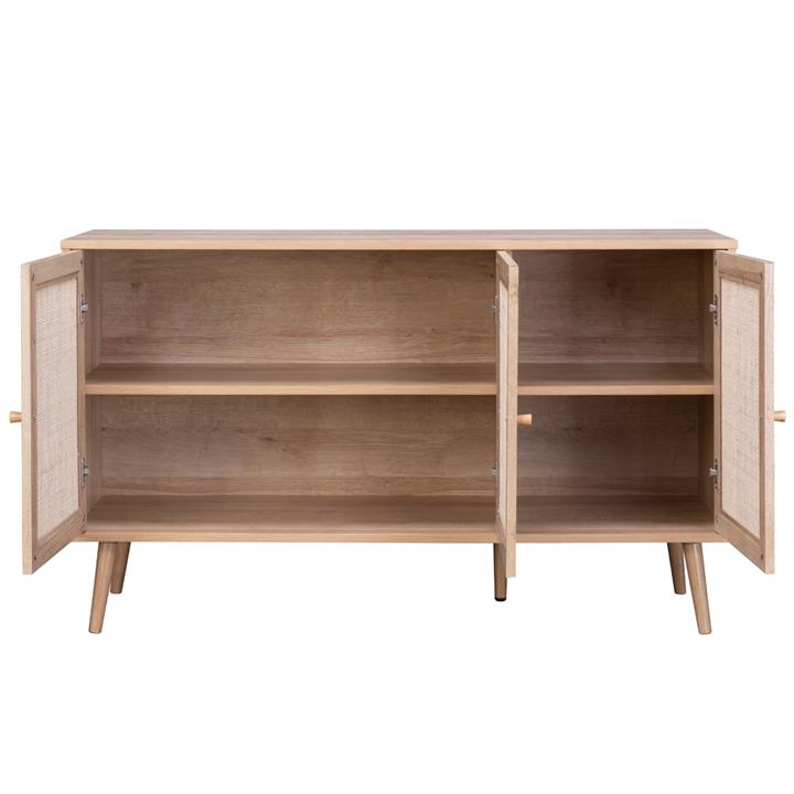 BUFFET MELAMINE COLM WITH SYNTHETIC RATTAN DOORS HM9220.11 120Χ39Χ70Hcm.