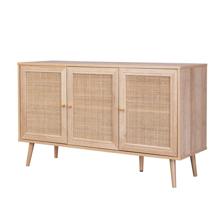 BUFFET MELAMINE COLM WITH SYNTHETIC RATTAN DOORS HM9220.11 120Χ39Χ70Hcm.