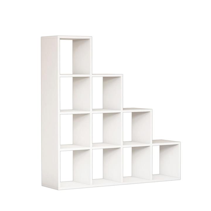 BOOKCASE SCALE MELAMINE WHITE 120x30x123,6Hcm.HM9238.11