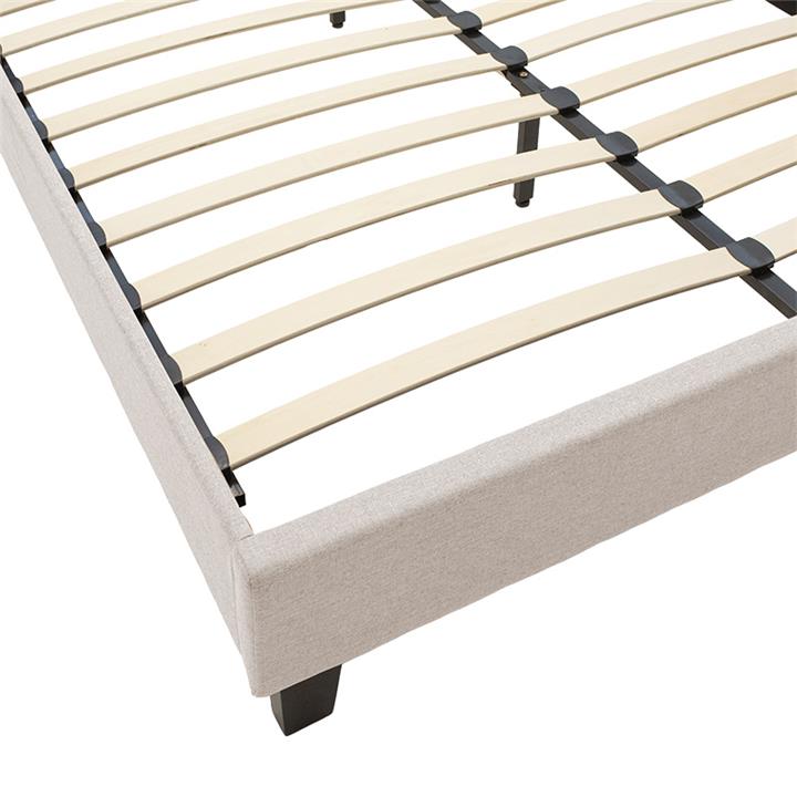 Double bed Mago pakoworld in beige fabric 160x200cm