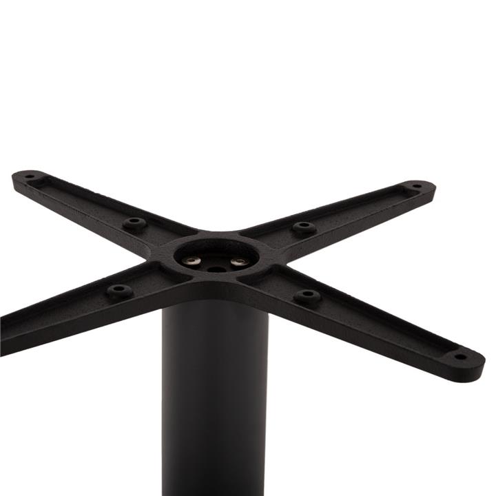 BASE FOR BAR TABLE HM474.20 MEDIUM HEIGHT-MATTE GREY METAL-HEIGHT ADJUSTERS-CROSS 46Χ46cm 45Χ45Χ94Hcm