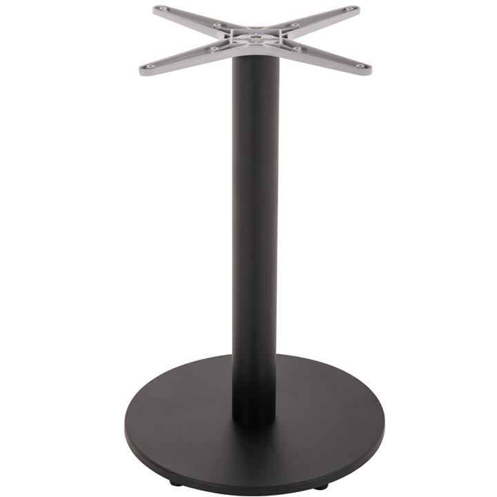 TABLE BASE ALUMINUM HM476.01 ROUND IN MATTE BLACK 48x48cm CROSS Φ45Χ73Hcm.
