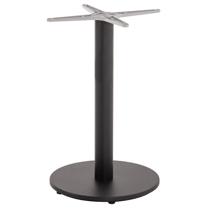 TABLE BASE ALUMINUM HM476.01 ROUND IN MATTE BLACK 48x48cm CROSS Φ45Χ73Hcm.