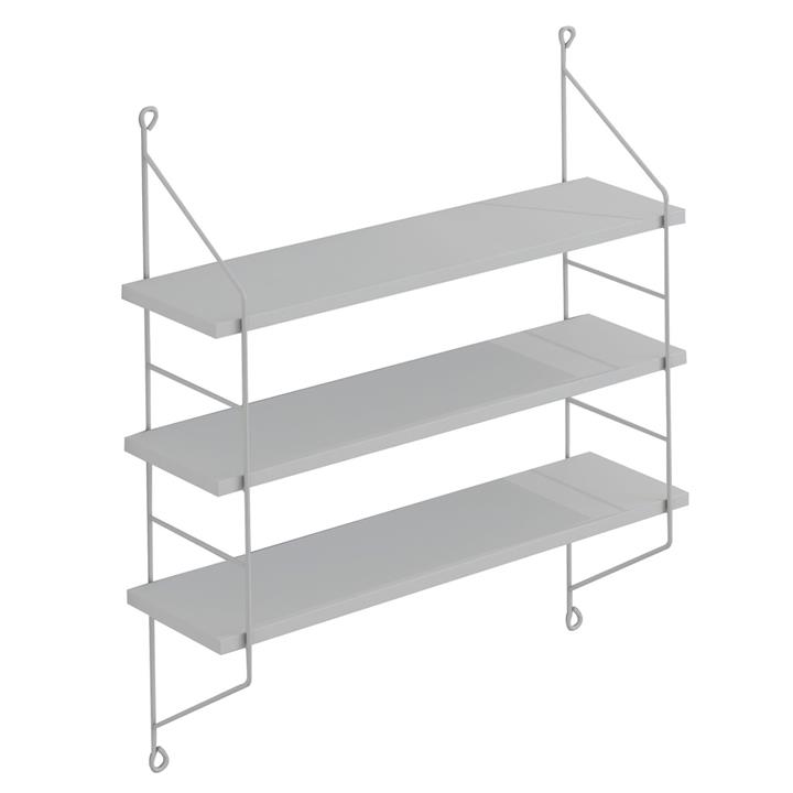 WALL SHELVES ACHALA HM9185.15 MELAMINE IN WHITE 60x15x68Hcm.