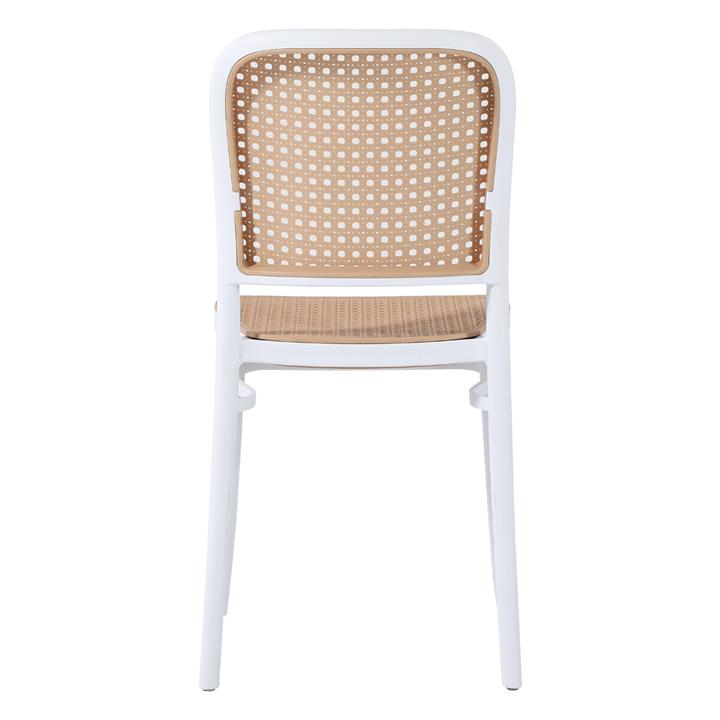 CHAIR POLYPROPYLENE HM5937.01 WHITE WITH BEIGE SEAT AND BACKREST 41x49x102Hcm.