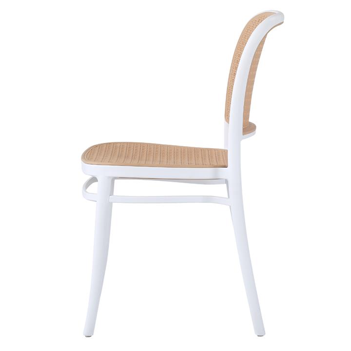 CHAIR POLYPROPYLENE HM5937.01 WHITE WITH BEIGE SEAT AND BACKREST 41x49x102Hcm.