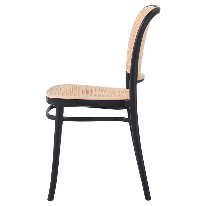 CHAIR POLYPROPYLENE HM5937.02 BLACK WITH BEIGE SEAT AND BACKREST 41x49x102Hcm.