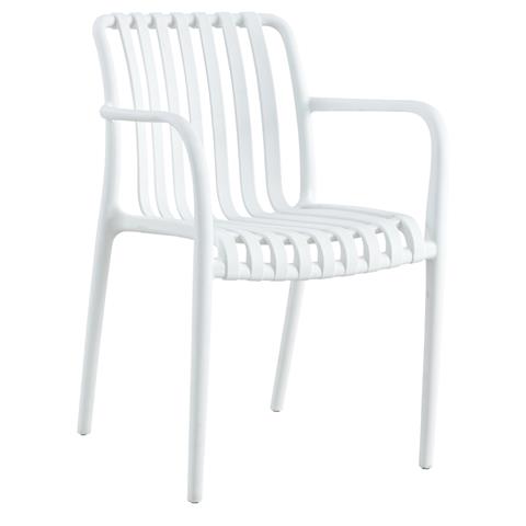 ARMCHAIR POLYPROPYLENE HM5940.01 WHITE 45.5x56.5x80.5Hcm.