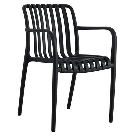 ARMCHAIR POLYPROPYLENE HM5940.02 BLACK 45.5x56.5x80.5Hcm.