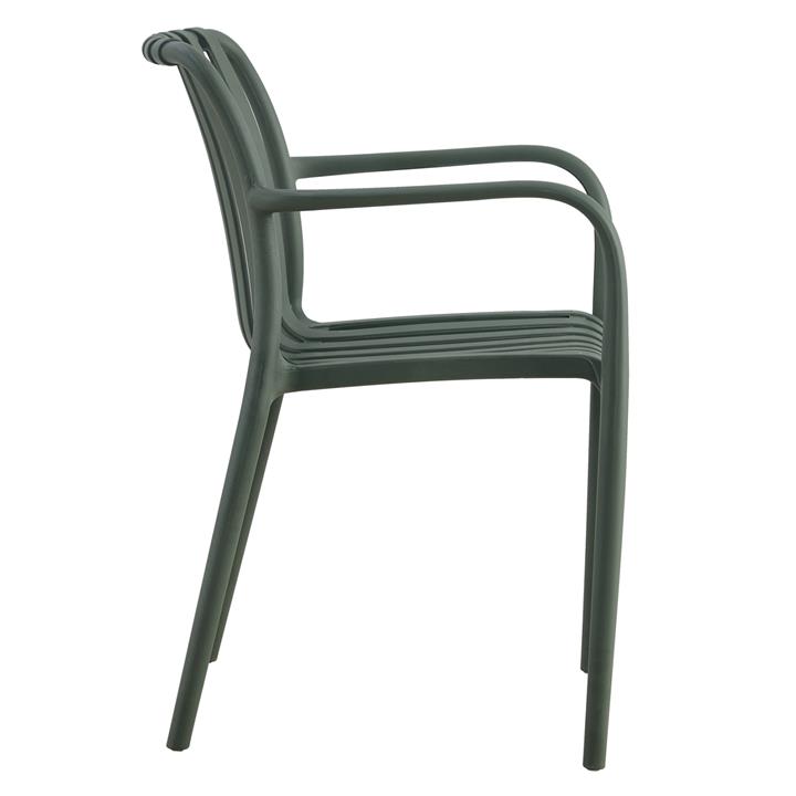 ARMCHAIR POLYPROPYLENE HM5940.07 DARK OLIVE 45.5x56.5x80.5Hcm.