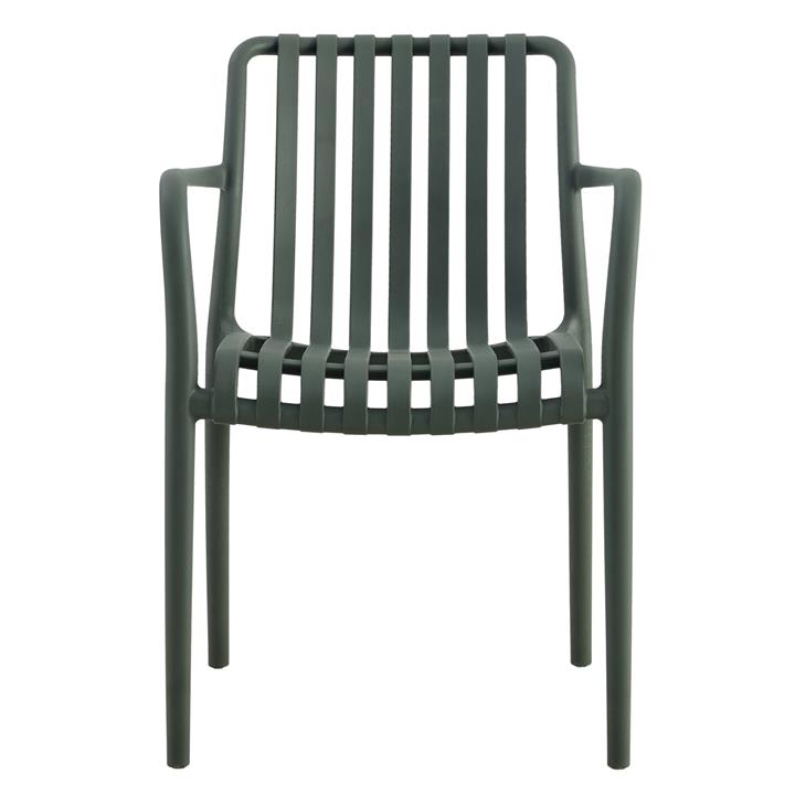 ARMCHAIR POLYPROPYLENE HM5940.07 DARK OLIVE 45.5x56.5x80.5Hcm.