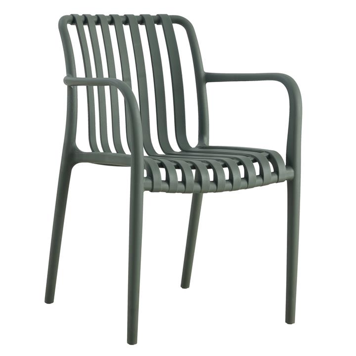 ARMCHAIR POLYPROPYLENE HM5940.07 DARK OLIVE 45.5x56.5x80.5Hcm.