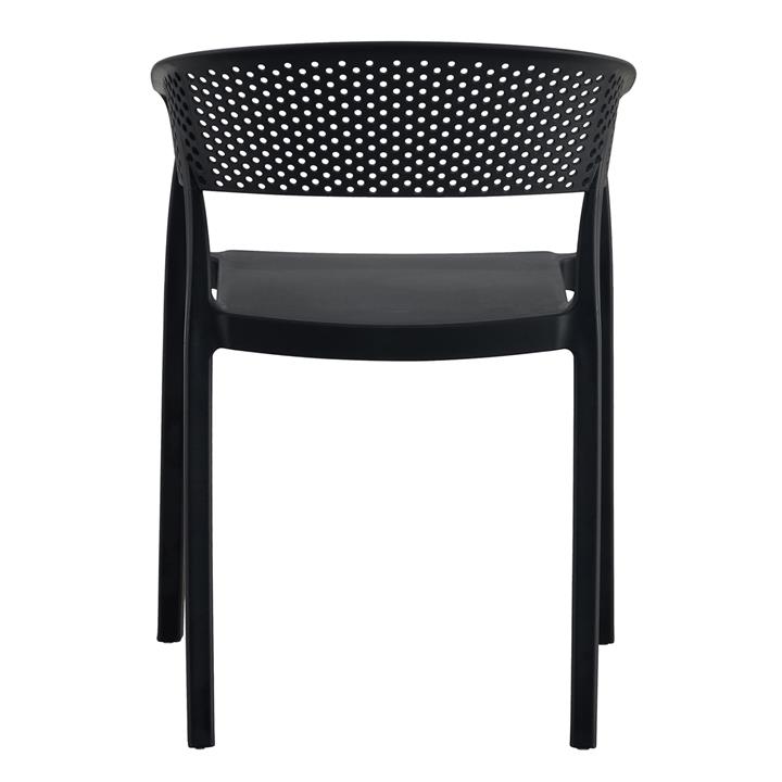 ARMCHAIR POLYPROPYLENE HM5941.02 IN BLACK 53,5x50,5x73Hcm.