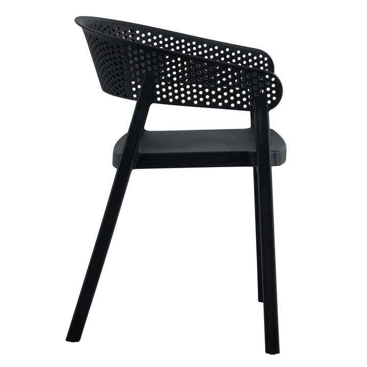 ARMCHAIR POLYPROPYLENE HM5941.02 IN BLACK 53,5x50,5x73Hcm.