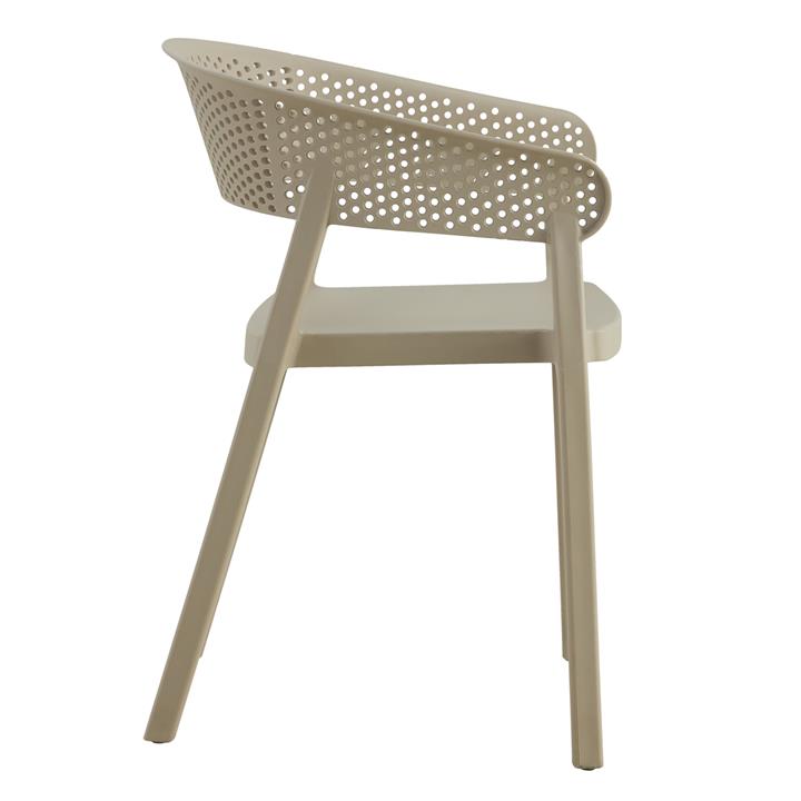 ARMCHAIR POLYPROPYLENE FB95941.03 IN CAPPUCCINO 53,5x50,5x73Hcm.
