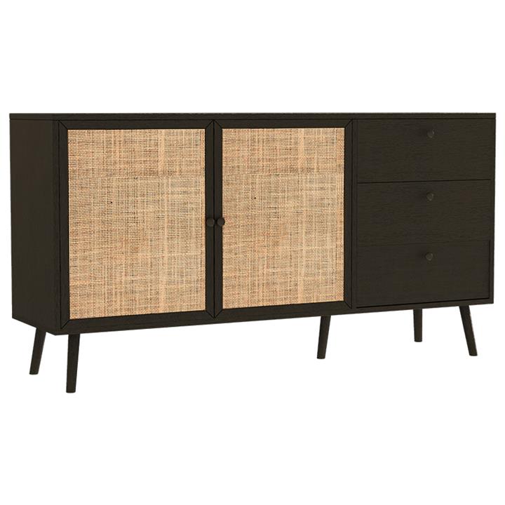 Buffet Oslo pakoworld blacknatural 150x39x79cm