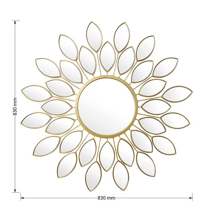 Καθρέπτης Flower pakoworld χρυσό 83x2.5x83εκ