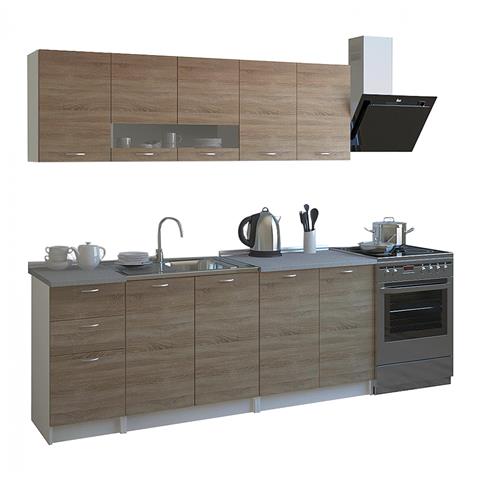 KITCHEN UNIT MELAMINE SONAMA-WHITE HM2443 200x46-29.2 cm.