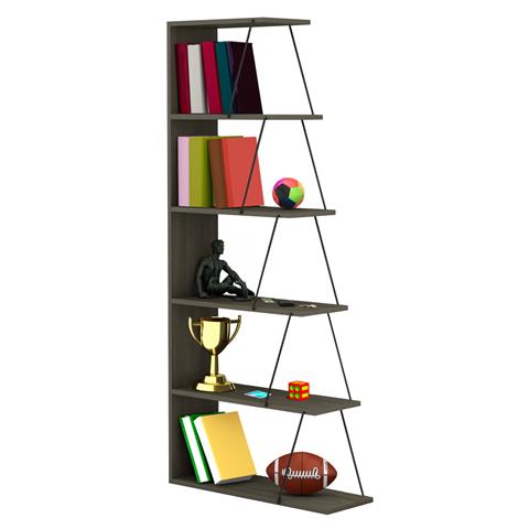 ΒΙΒΛΙΟΘΗΚΗ ΜΙΝΙ TARS HM2241.13 OLIVE GREY ME ΜΑΥΡΕΣ ΒΕΡΓΕΣ 65x22-24x146Υεκ.
